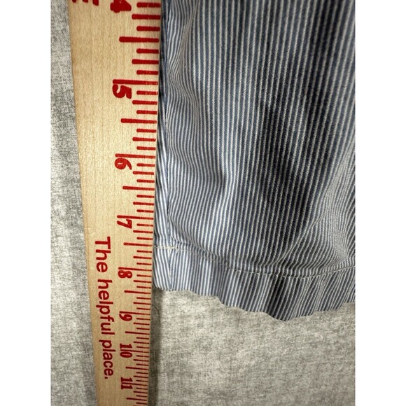 Lands’ End Mens Lt Blue Striped Casual Shorts Size 32 8”Inseam 100% Cotton - Picture 8 of 8